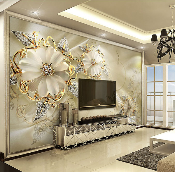 Bức vách làm bằng tranh kính 3D nổi bật Bức vách làm bằng tranh kính 3D nổi bật